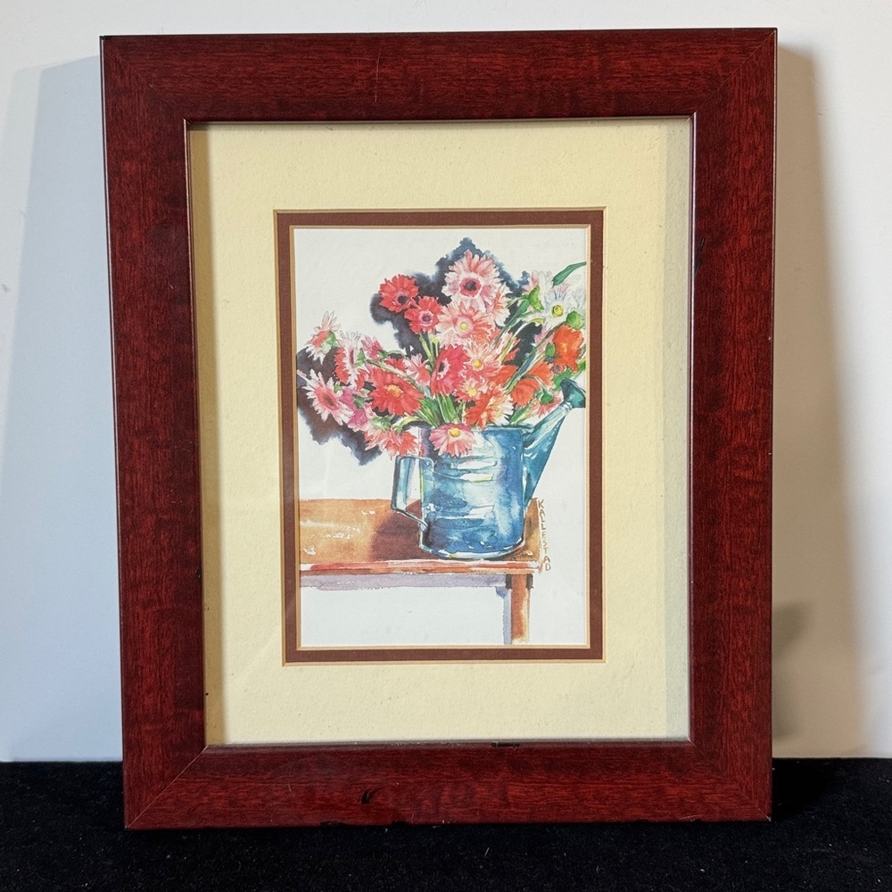 Framed Floral Art Print 10” x 12” - Picture 2 of 3
